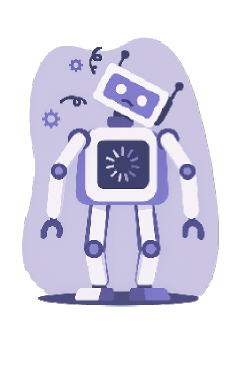 困っているロボット